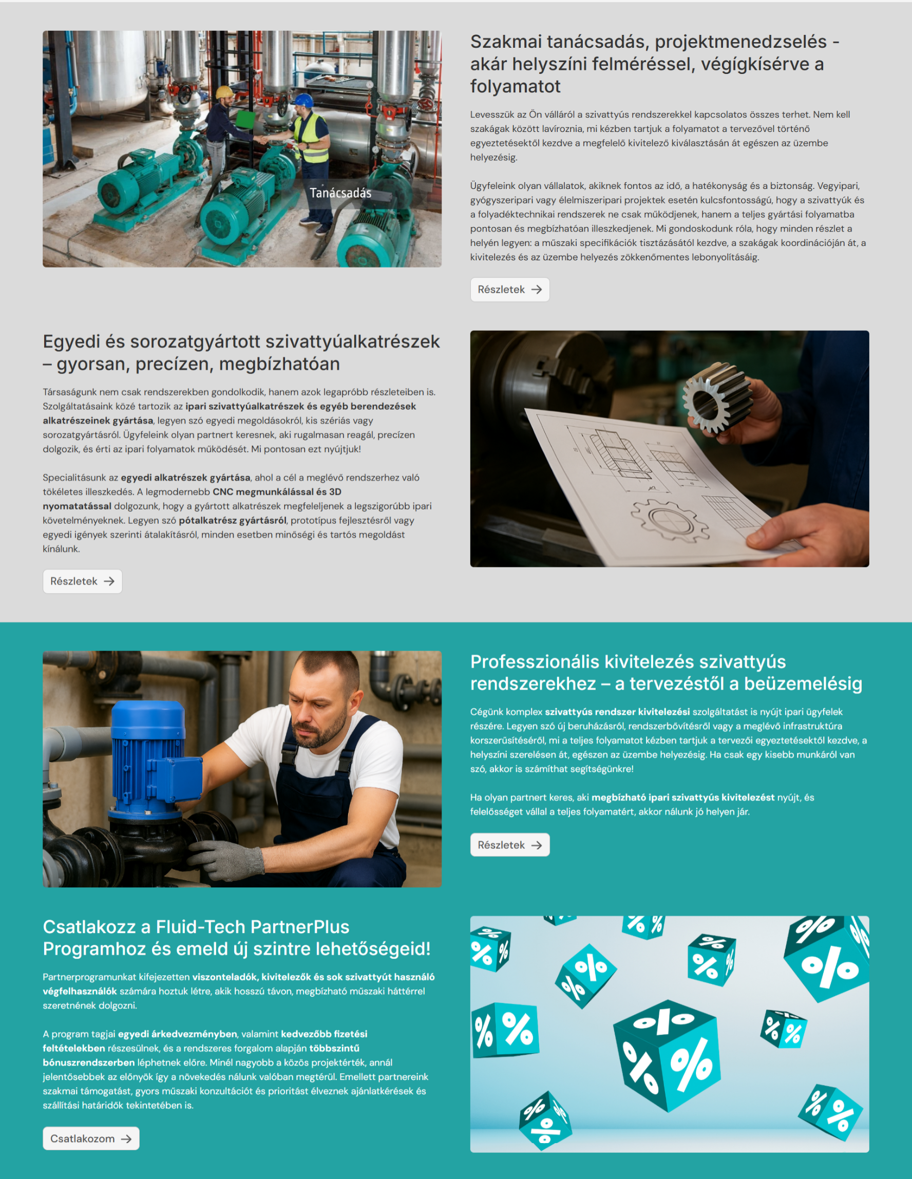 Fluid-tech webshop 2 oldal