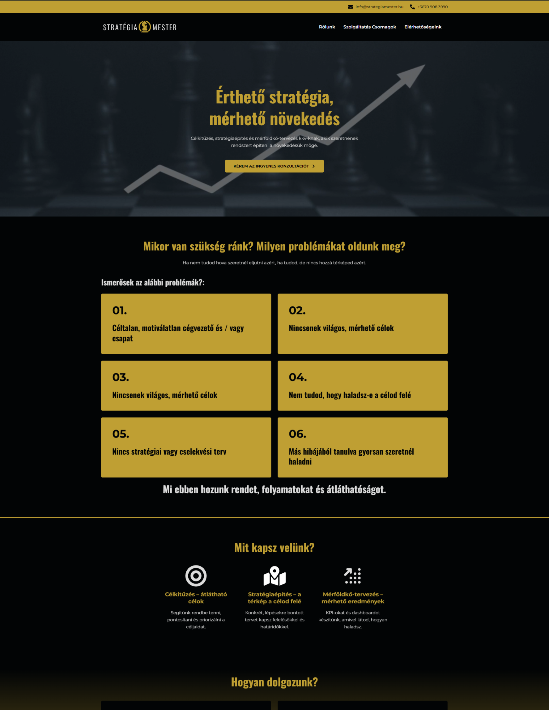 Stratégia Mester weboldal