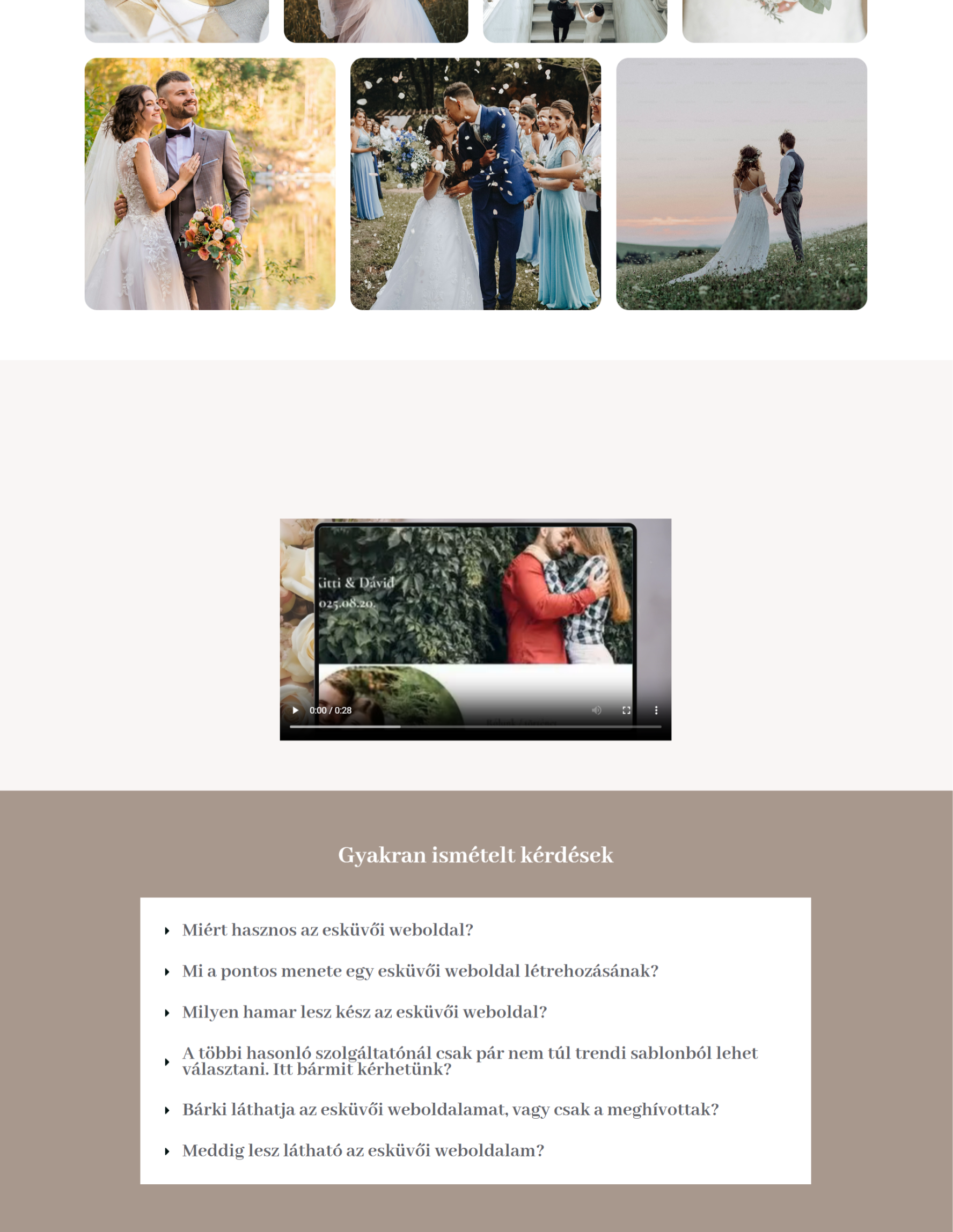 Esküvői design weboldal